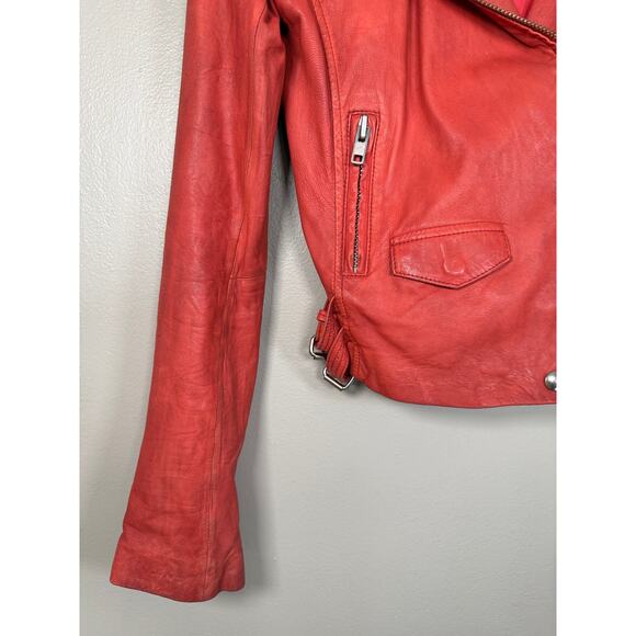 IRO Ashville Lambskin Leather Jacket $1200 size 0 - Picture 7 of 11
